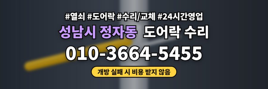 성남시 정자동 도어락 수리