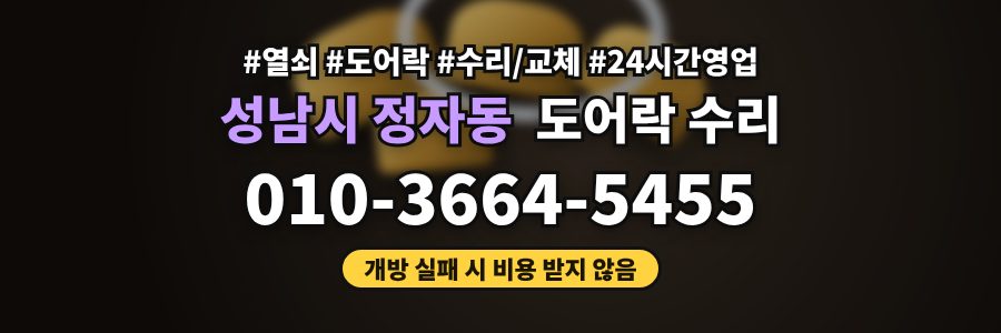 성남시 정자동 도어락 수리