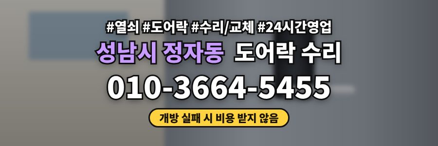 성남시 정자동 도어락 수리